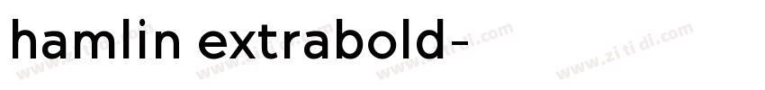 hamlin extrabold字体转换